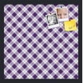 thumbnail image 1 of PinPix ArtToFrames 16x16 Custom Cork Bulletin Board Argyle Purple   Poster Board Has a Fabric Style Canvas Finish, Framed in Satin Black (PinPix-633), 1 of 1