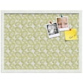 thumbnail image 1 of PinPix ArtToFrames 16x22 Custom Cork Bulletin Board Bohemian Circles Gold   Poster Board Has a Fabric Style Canvas Finish, Framed in Satin White Frame (PinPix-1585), 1 of 1