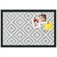 thumbnail image 1 of PinPix ArtToFrames 16x22 Custom Cork Bulletin Board Modern Deco Distressed   Poster Board Has a Fabric Style Canvas Finish, Framed in Satin Black (PinPix-1504), 1 of 1