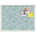 thumbnail image 1 of PinPix ArtToFrames 16x22 Custom Cork Bulletin Board White Aqua   Poster Board Has a Fabric Style Canvas Finish, Framed in Satin White Frame (PinPix-1876), 1 of 1