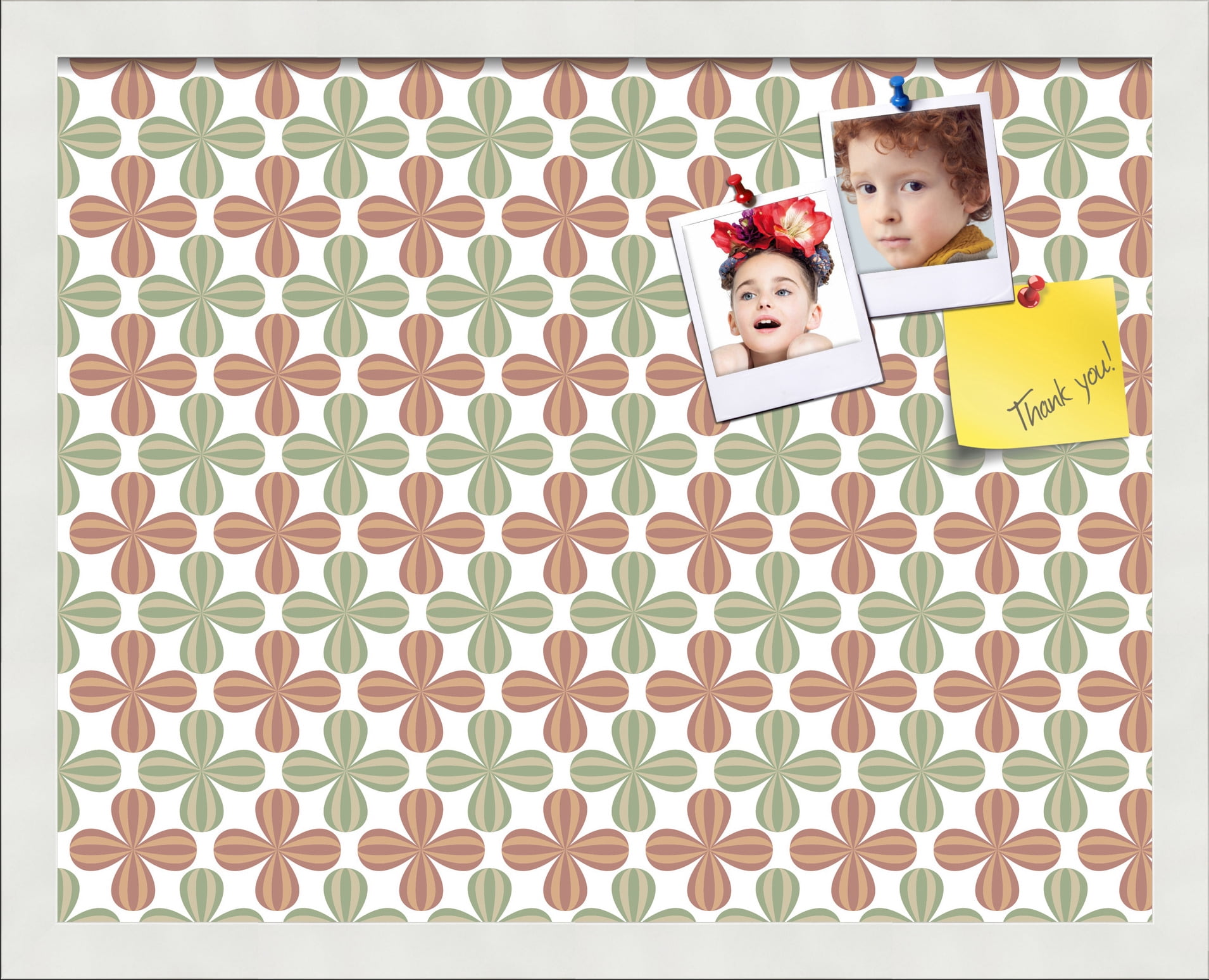 PinPix ArtToFrames 17x13 Custom Cork Bulletin Board    Poster Board Has a Fabric Style Canvas Finish, Framed in Satin White Frame (PinPix-558)