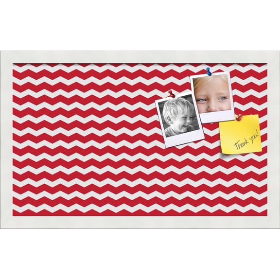 PinPix ArtToFrames 18x10 Custom Cork Bulletin Board    Poster Board Has a Fabric Style Canvas Finish, Framed in Satin White Frame (PinPix-511)