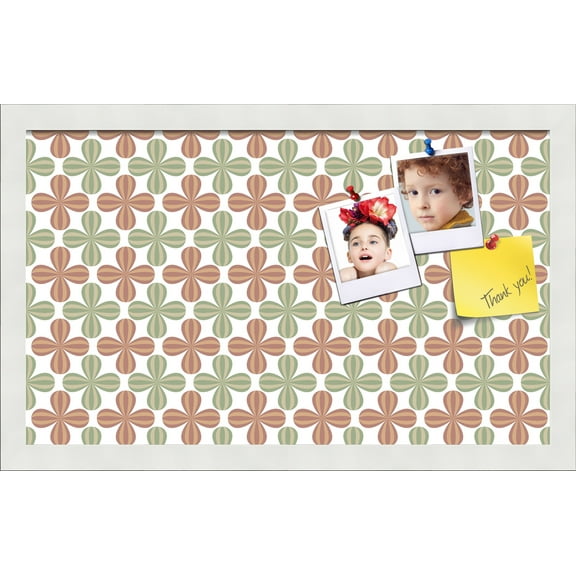 PinPix ArtToFrames 18x10 Custom Cork Bulletin Board    Poster Board Has a Fabric Style Canvas Finish, Framed in Satin White Frame (PinPix-558)