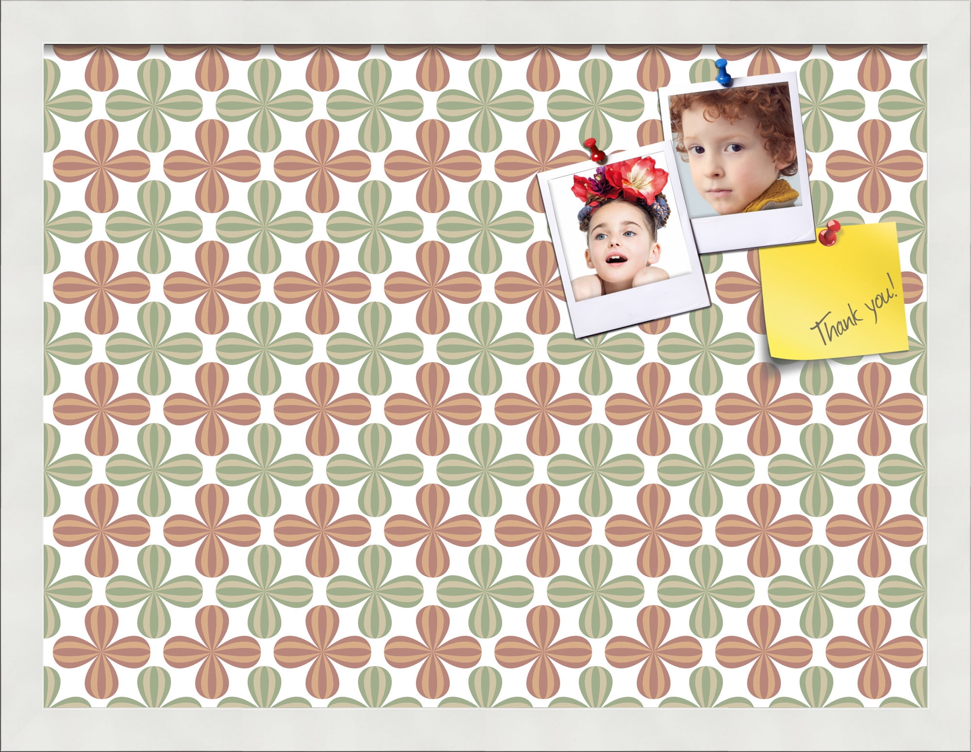 PinPix ArtToFrames 18x13 Custom Cork Bulletin Board    Poster Board Has a Fabric Style Canvas Finish, Framed in Satin White Frame (PinPix-558)
