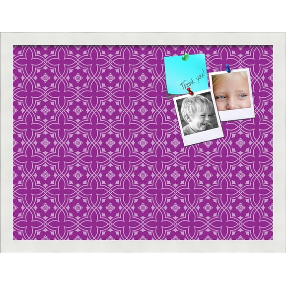 PinPix ArtToFrames 18x13 Custom Cork Bulletin Board    Poster Board Has a Fabric Style Canvas Finish, Framed in Satin White Frame (PinPix-595)