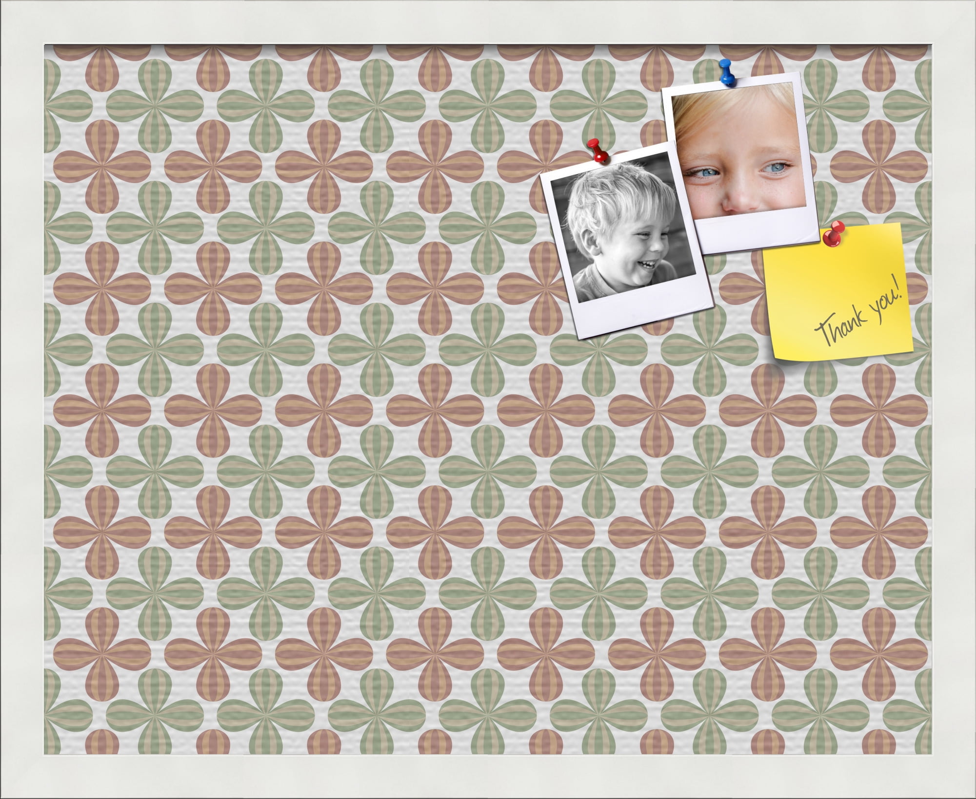 PinPix ArtToFrames 18x14 Custom Cork Bulletin Board    Poster Board Has a Fabric Style Canvas Finish, Framed in Satin White Frame (PinPix-558)