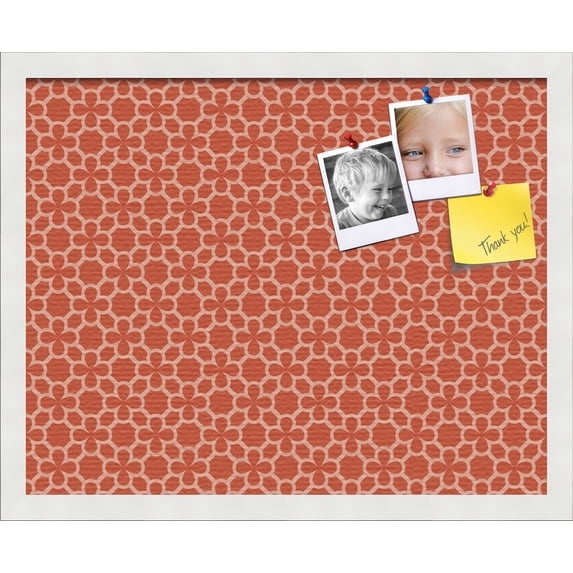 PinPix ArtToFrames 18x14 Custom Cork Bulletin Board Poster Board Has a Fabric Style Canvas Finish, Framed in Satin White Frame (PinPix-597)