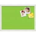 thumbnail image 1 of PinPix ArtToFrames 19x13 Custom Cork Bulletin Board Green Chevron   Poster Board Has a Fabric Style Canvas Finish, Framed in Satin White Frame (PinPix-518), 1 of 5