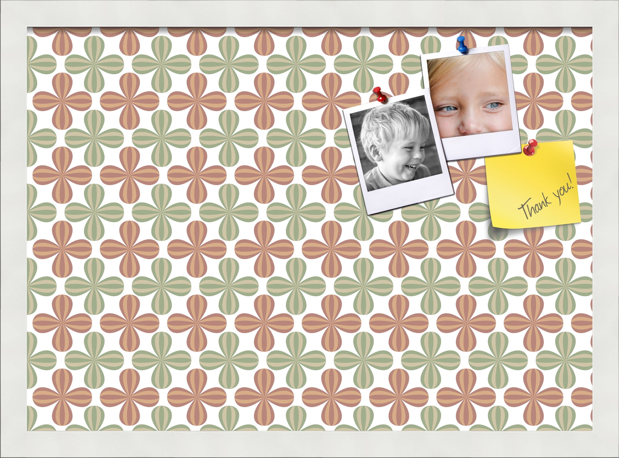PinPix ArtToFrames 19x13 Custom Cork Bulletin Board    Poster Board Has a Fabric Style Canvas Finish, Framed in Satin White Frame (PinPix-558)