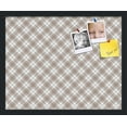 thumbnail image 1 of PinPix ArtToFrames 19x15 Custom Cork Bulletin Board Argyle Beige   Poster Board Has a Fabric Style Canvas Finish, Framed in Satin Black (PinPix-637), 1 of 6