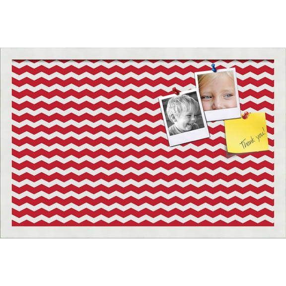 PinPix ArtToFrames 20x12 Custom Cork Bulletin Board    Poster Board Has a Fabric Style Canvas Finish, Framed in Satin White Frame (PinPix-511)