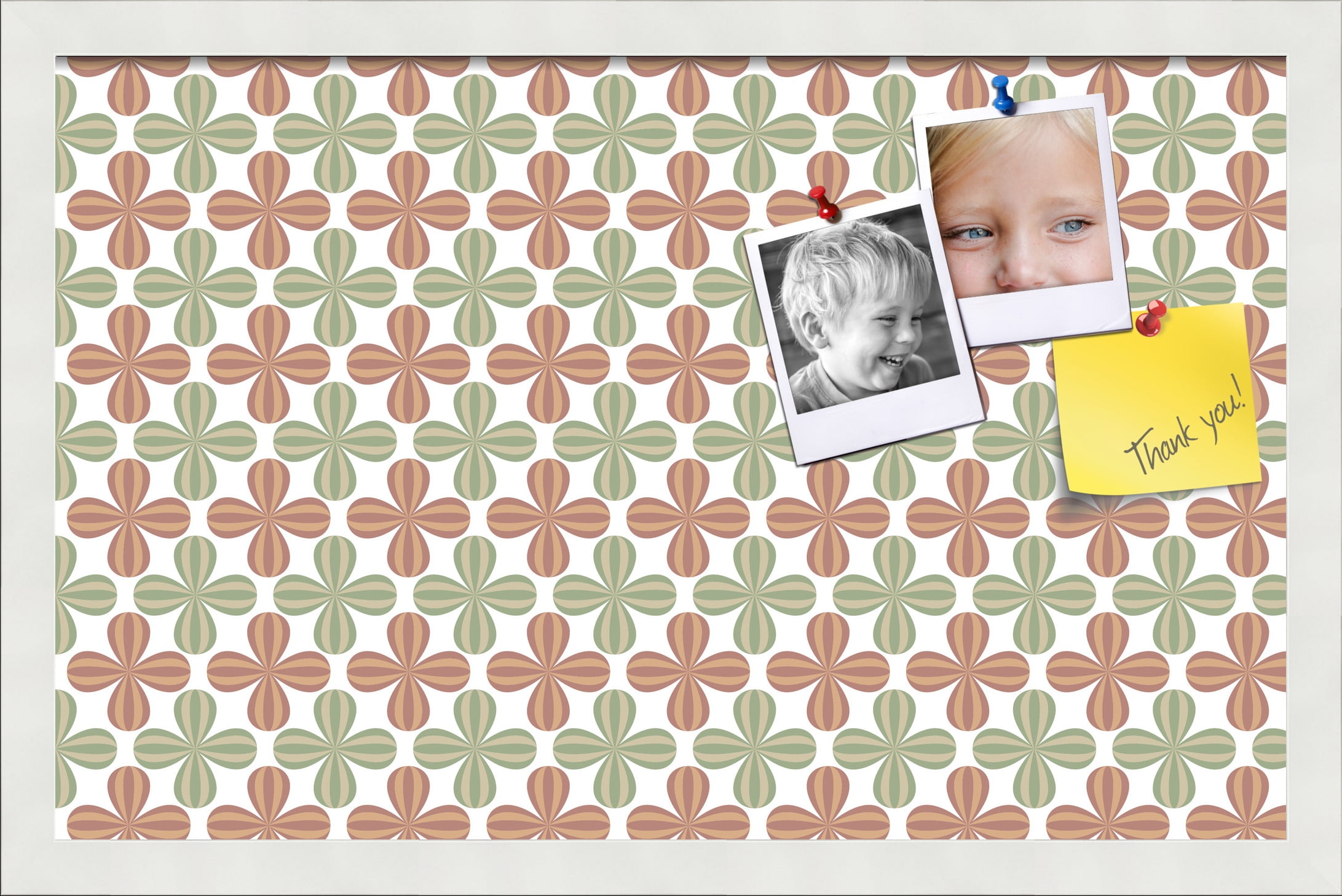 PinPix ArtToFrames 20x12 Custom Cork Bulletin Board    Poster Board Has a Fabric Style Canvas Finish, Framed in Satin White Frame (PinPix-558)