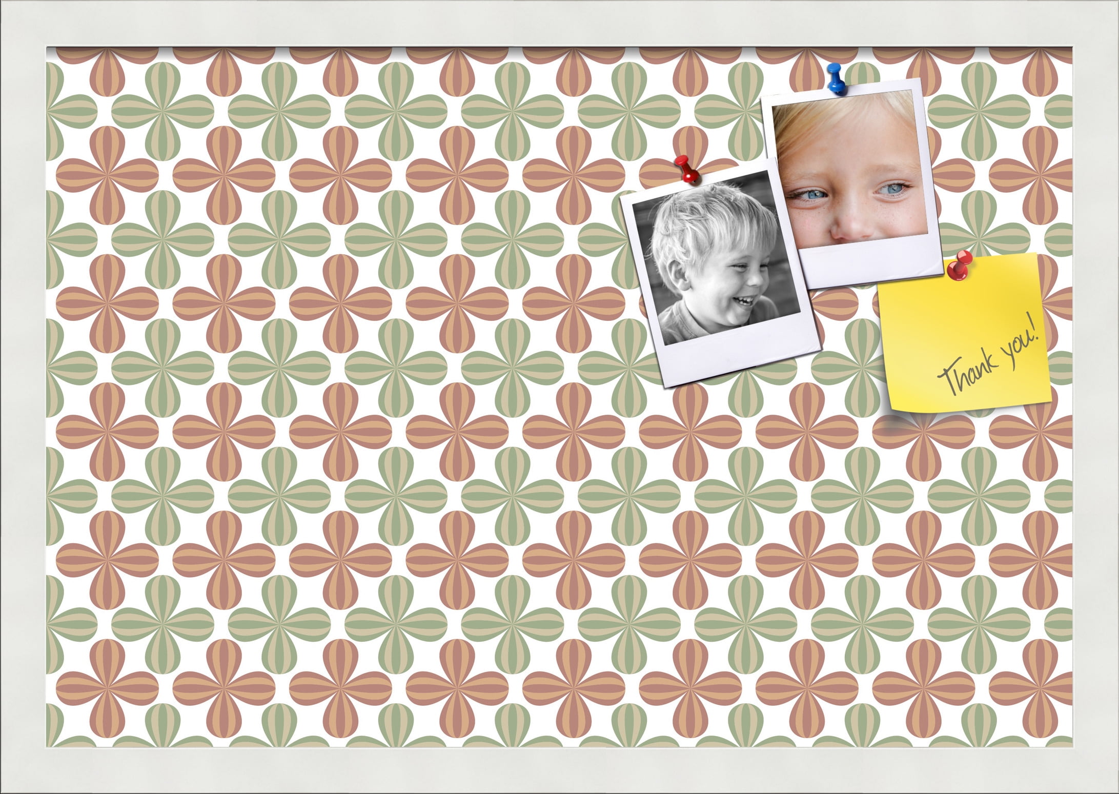 PinPix ArtToFrames 20x13 Custom Cork Bulletin Board    Poster Board Has a Fabric Style Canvas Finish, Framed in Satin White Frame (PinPix-558)