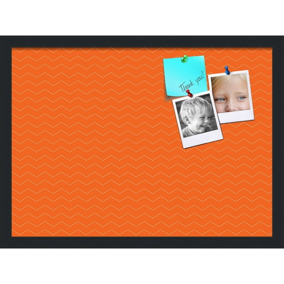 PinPix ArtToFrames 20x14 Custom Cork Bulletin Board    Poster Board Has a Fabric Style Canvas Finish, Framed in Satin Black (PinPix-517)