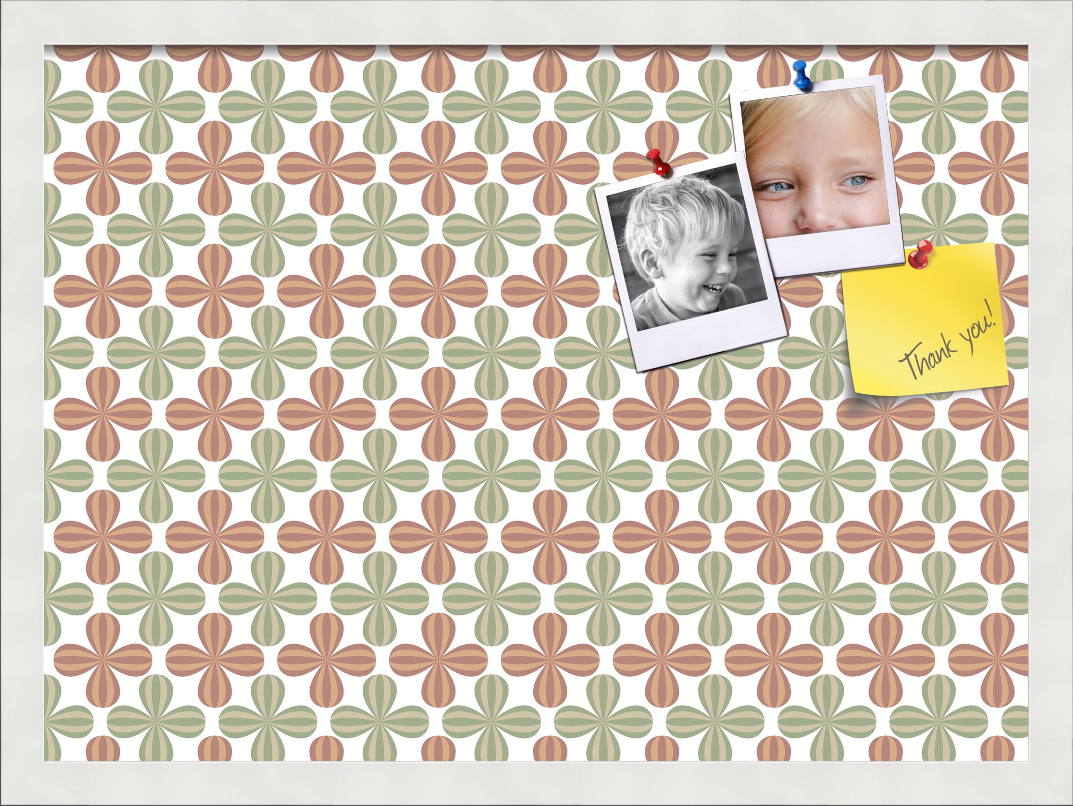 PinPix ArtToFrames 20x14 Custom Cork Bulletin Board    Poster Board Has a Fabric Style Canvas Finish, Framed in Satin White Frame (PinPix-558)
