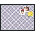 thumbnail image 1 of PinPix ArtToFrames 20x15 Custom Cork Bulletin Board Argyle Lilac   Poster Board Has a Fabric Style Canvas Finish, Framed in Satin Black (PinPix-639), 1 of 6