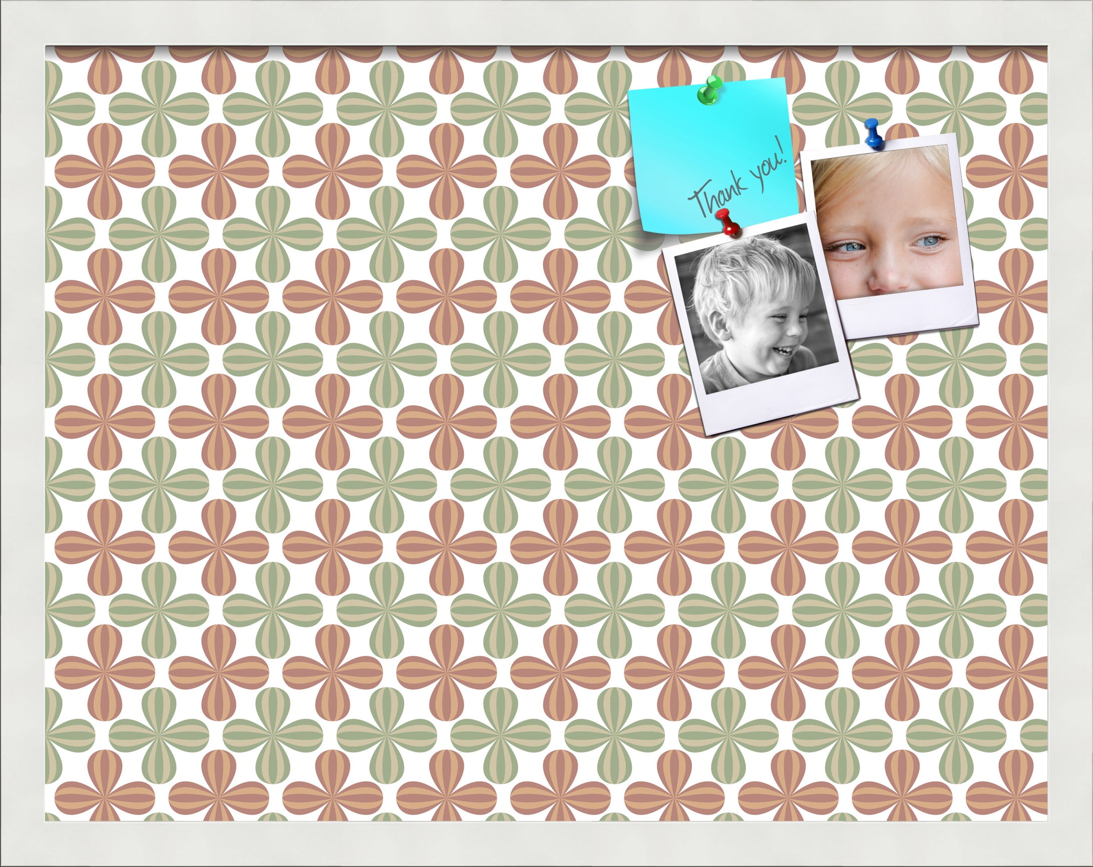 PinPix ArtToFrames 20x15 Custom Cork Bulletin Board    Poster Board Has a Fabric Style Canvas Finish, Framed in Satin White Frame (PinPix-558)