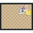 thumbnail image 1 of PinPix ArtToFrames 20x16 Custom Cork Bulletin Board Argyle Orange   Poster Board Has a Fabric Style Canvas Finish, Framed in Satin Black (PinPix-636), 1 of 1