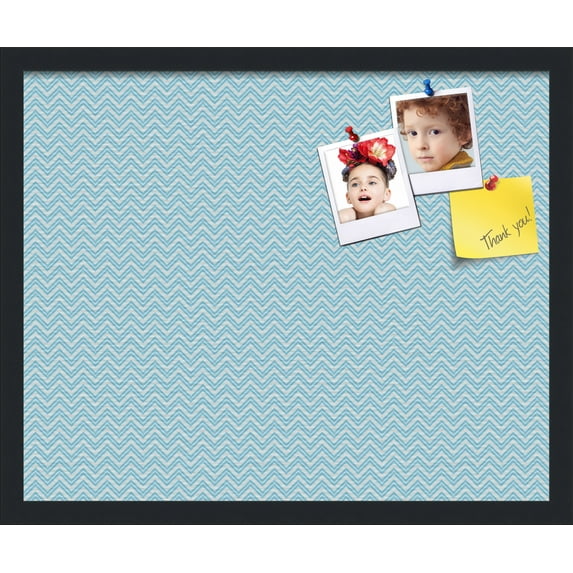 PinPix ArtToFrames 20x16 Custom Cork Bulletin Board Poster Board Has a Fabric Style Canvas Finish, Framed in Satin Black (PinPix-247)