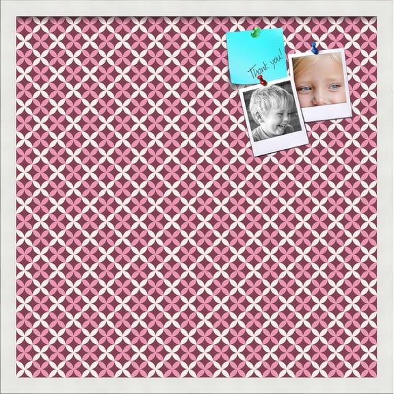 PinPix ArtToFrames 20x20 Custom Cork Bulletin Board    Poster Board Has a Fabric Style Canvas Finish, Framed in Satin White Frame (PinPix-470)