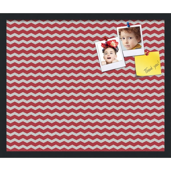 PinPix ArtToFrames 22x18 Custom Cork Bulletin Board Poster Board Has a Fabric Style Canvas Finish, Framed in Satin Black (PinPix-511)