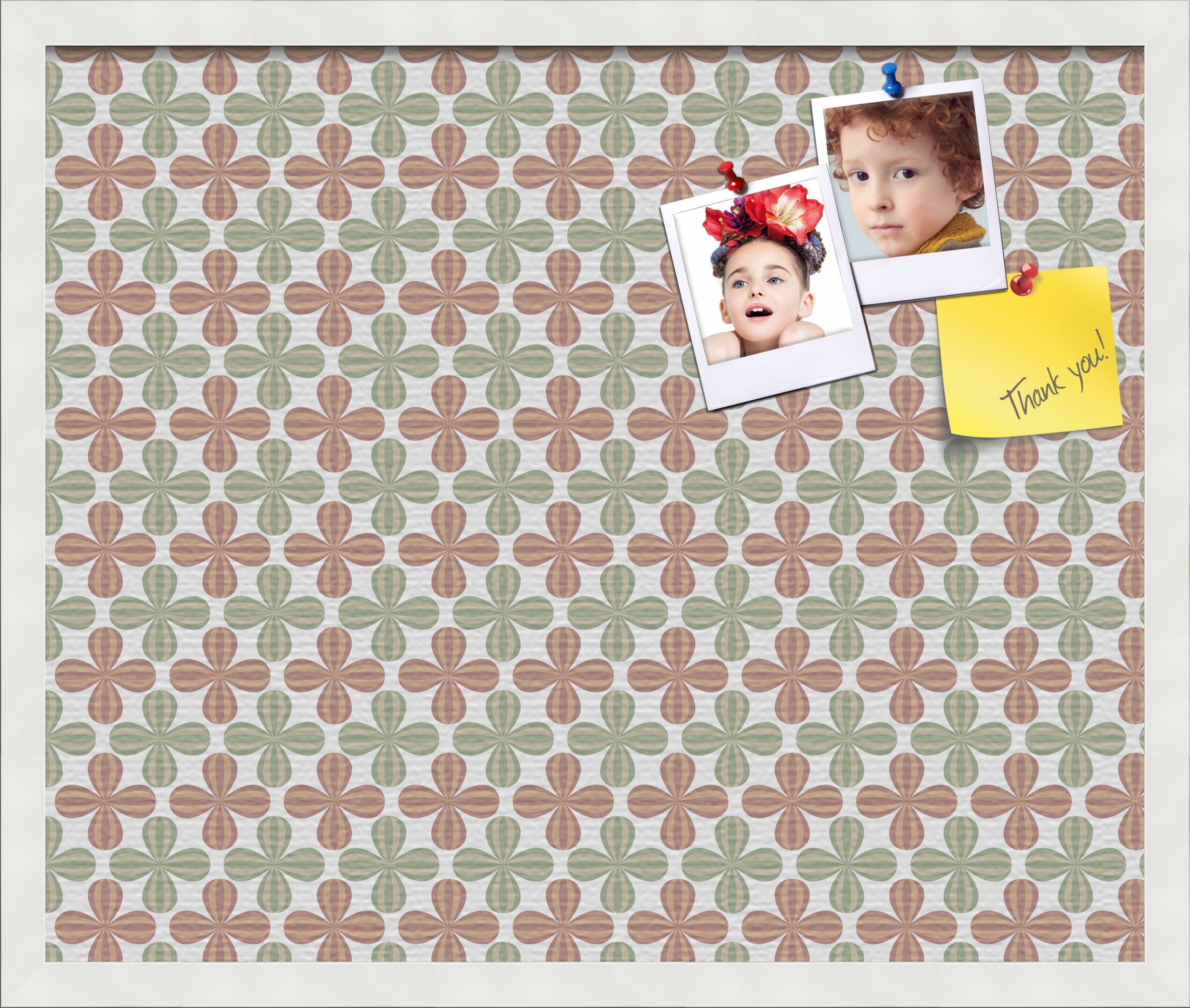 PinPix ArtToFrames 22x18 Custom Cork Bulletin Board    Poster Board Has a Fabric Style Canvas Finish, Framed in Satin White Frame (PinPix-558)