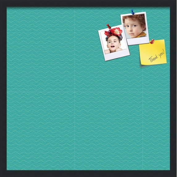 PinPix ArtToFrames 22x22 Custom Cork Bulletin Board Poster Board Has a Fabric Style Canvas Finish, Framed in Satin Black (PinPix-650)