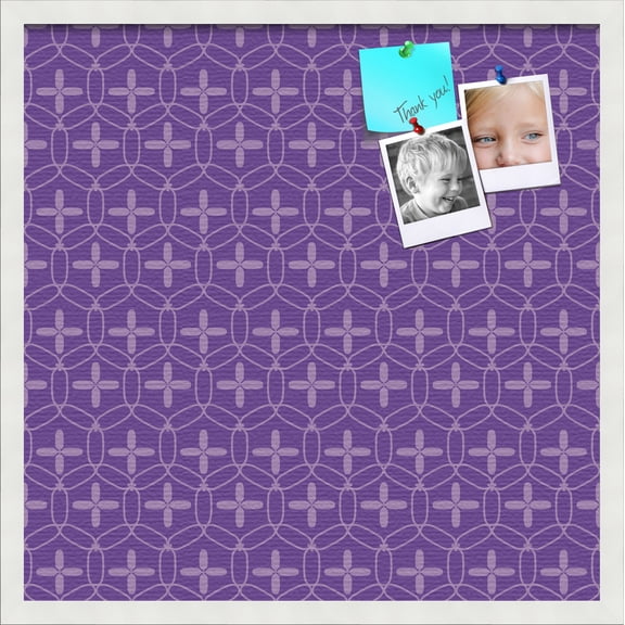 PinPix ArtToFrames 22x22 Custom Cork Bulletin Board    Poster Board Has a Fabric Style Canvas Finish, Framed in Satin White Frame (PinPix-598)