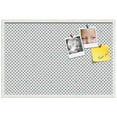 thumbnail image 1 of PinPix ArtToFrames 22x34 Custom Cork Bulletin Board Chic Polka Dot Blue   Poster Board Has a Fabric Style Canvas Finish, Framed in Satin White Frame (PinPix-1501), 1 of 1