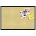 thumbnail image 1 of PinPix ArtToFrames 22x34 Custom Cork Bulletin Board Vintage Yellow Flower   Poster Board Has a Fabric Style Canvas Finish, Framed in Satin Black (PinPix-269), 1 of 6