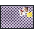 thumbnail image 1 of PinPix ArtToFrames 25x17 Custom Cork Bulletin Board Argyle Purple   Poster Board Has a Fabric Style Canvas Finish, Framed in Satin Black (PinPix-633), 1 of 1