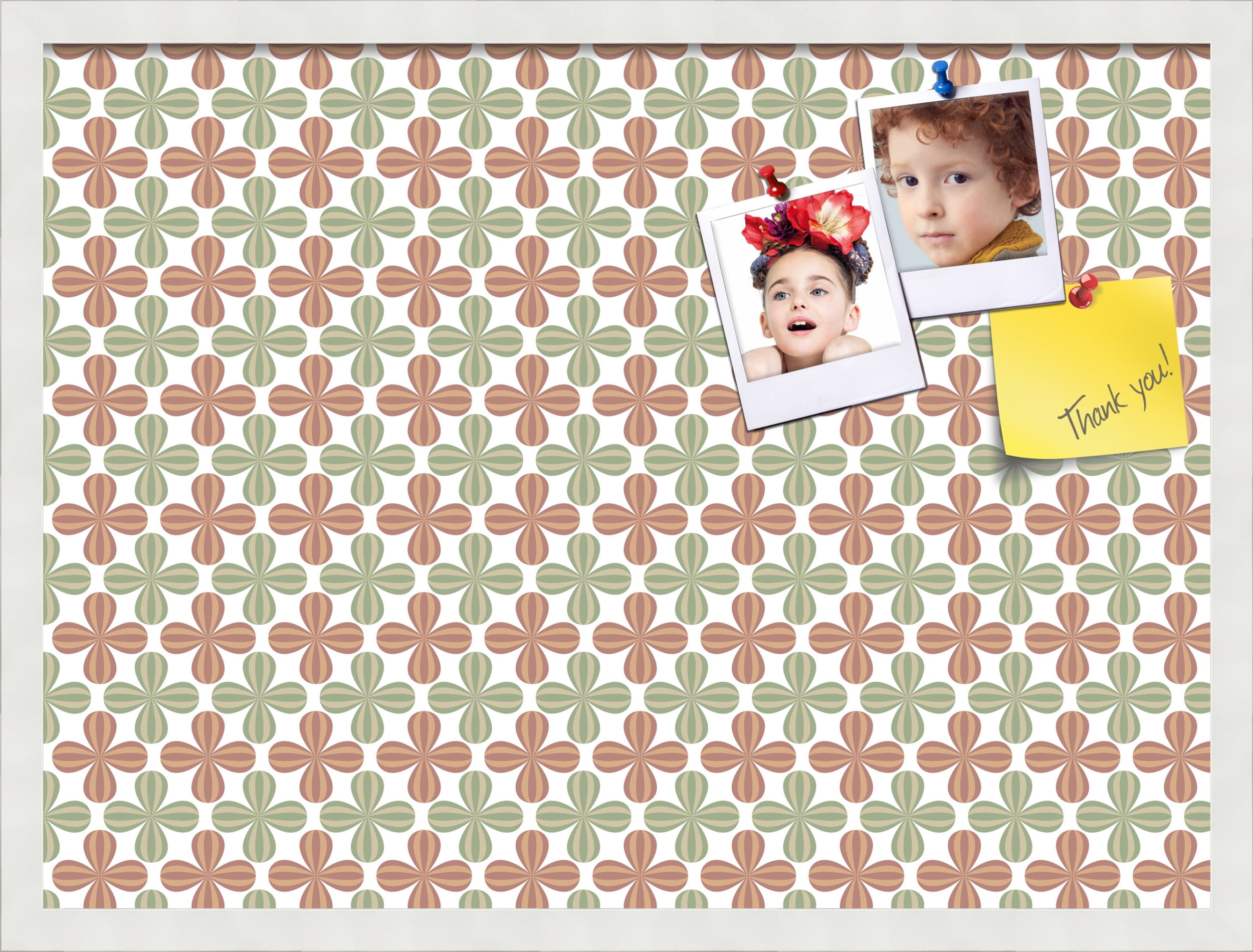 PinPix ArtToFrames 25x18 Custom Cork Bulletin Board    Poster Board Has a Fabric Style Canvas Finish, Framed in Satin White Frame (PinPix-558)