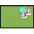 thumbnail image 1 of PinPix ArtToFrames 28x18 Custom Cork Bulletin Board Green Chevron   Poster Board Has a Fabric Style Canvas Finish, Framed in Satin Black (PinPix-518), 1 of 5