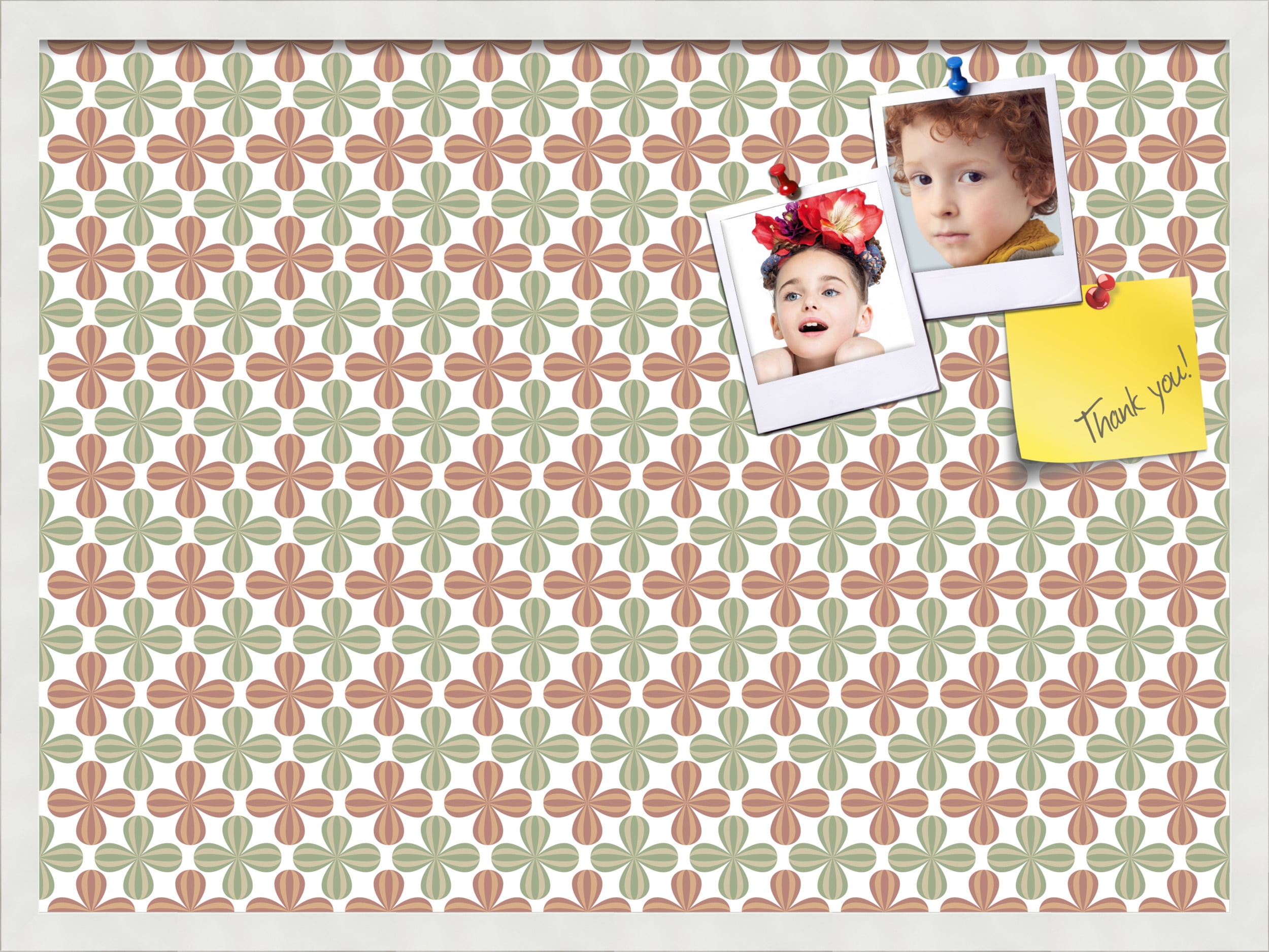 PinPix ArtToFrames 28x20 Custom Cork Bulletin Board    Poster Board Has a Fabric Style Canvas Finish, Framed in Satin White Frame (PinPix-558)