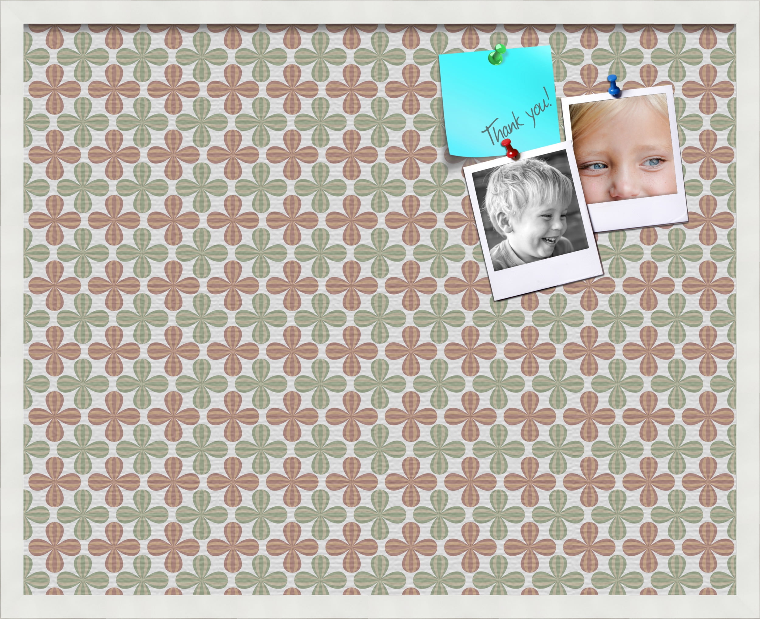 PinPix ArtToFrames 28x22 Custom Cork Bulletin Board    Poster Board Has a Fabric Style Canvas Finish, Framed in Satin White Frame (PinPix-558)