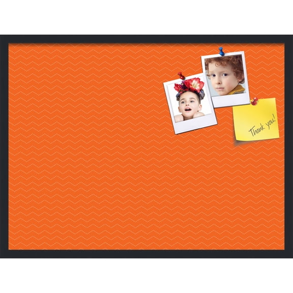 PinPix ArtToFrames 30x22 Custom Cork Bulletin Board    Poster Board Has a Fabric Style Canvas Finish, Framed in Satin Black (PinPix-517)