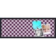 thumbnail image 1 of PinPix ArtToFrames 34x10 Custom Cork Bulletin Board Argyle Dark Purple   Poster Board Has a Fabric Style Canvas Finish, Framed in Satin Black (PinPix-632), 1 of 6