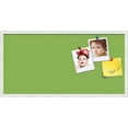 thumbnail image 1 of PinPix ArtToFrames 34x16 Custom Cork Bulletin Board Green Chevron   Poster Board Has a Fabric Style Canvas Finish, Framed in Satin White Frame (PinPix-518), 1 of 5