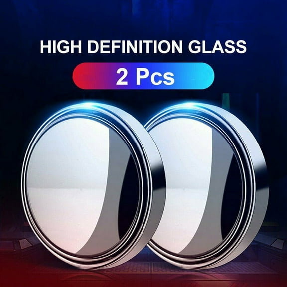 PinShang HD 360 Degree Adjustable Wide Angle Car Rear View Convex Mirror, Vehicle Blind Spot Rimless Mirror
