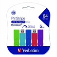 thumbnail image 1 of PinStripe USB 3.2 Flash Drive, 64 GB, Assorted Colors, 5/Pack | Bundle of 5, 1 of 9