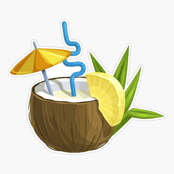 Pina Colada Cocktail Er, Phone Decal Water Bottle Stickers Car Decals, Funny Birthday Gift
