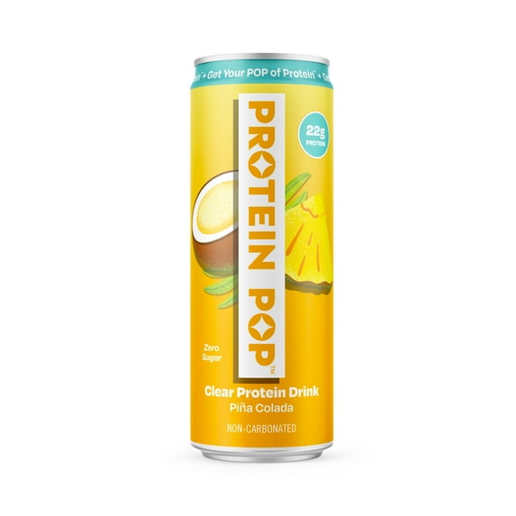 Protein Pop Pina Colada Clear Protein Drink 12 oz