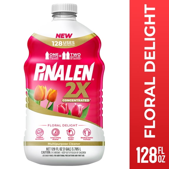 Pinalen 2X Max Aroma Floral Delight All Purpose Cleaner, 128 fl oz