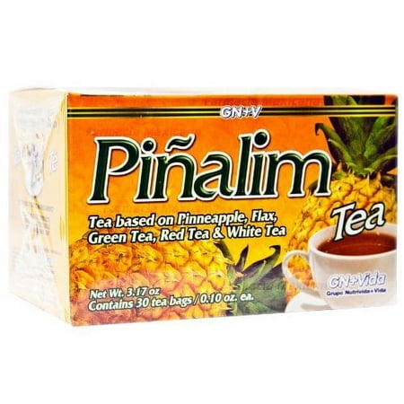 Pinalim Tea – Pineapple, Flax, Green & White Tea Blend – 30-Day Supply – Mexican Formula