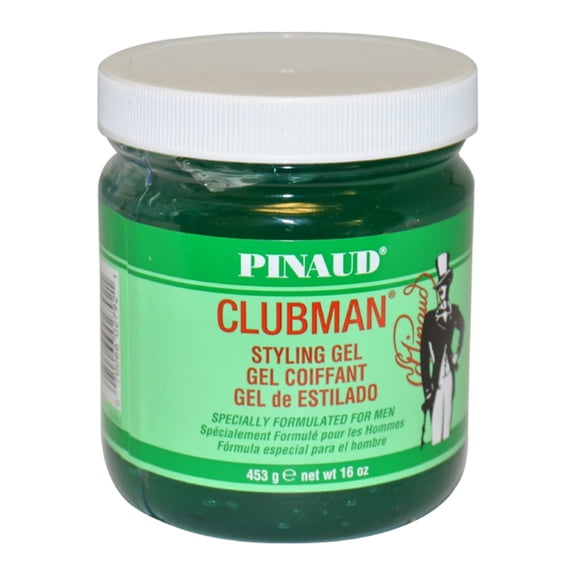 Pinaud Clubman Mens Hair Gel, Alcohol-Free & Strong Hold Hair Styling Gel for Men, 16 oz, 1-pack