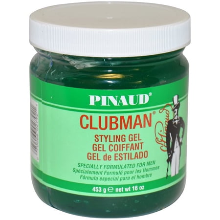 Pinaud Clubman Men’s Hair Gel, Alcohol-Free & Strong Hold Hair Styling Gel for Men, 16 oz, 1-pack