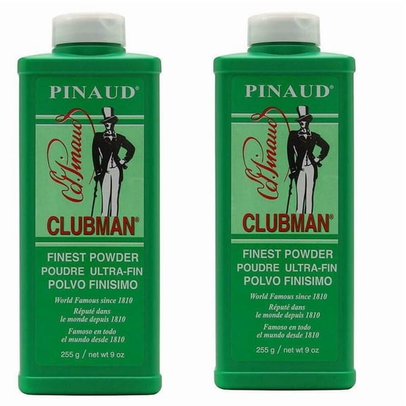 Clubman Pinaud Classic White Powder, Body Powder for Men with Corn Starch & Zinc Oxide, 9 oz, 2-pack