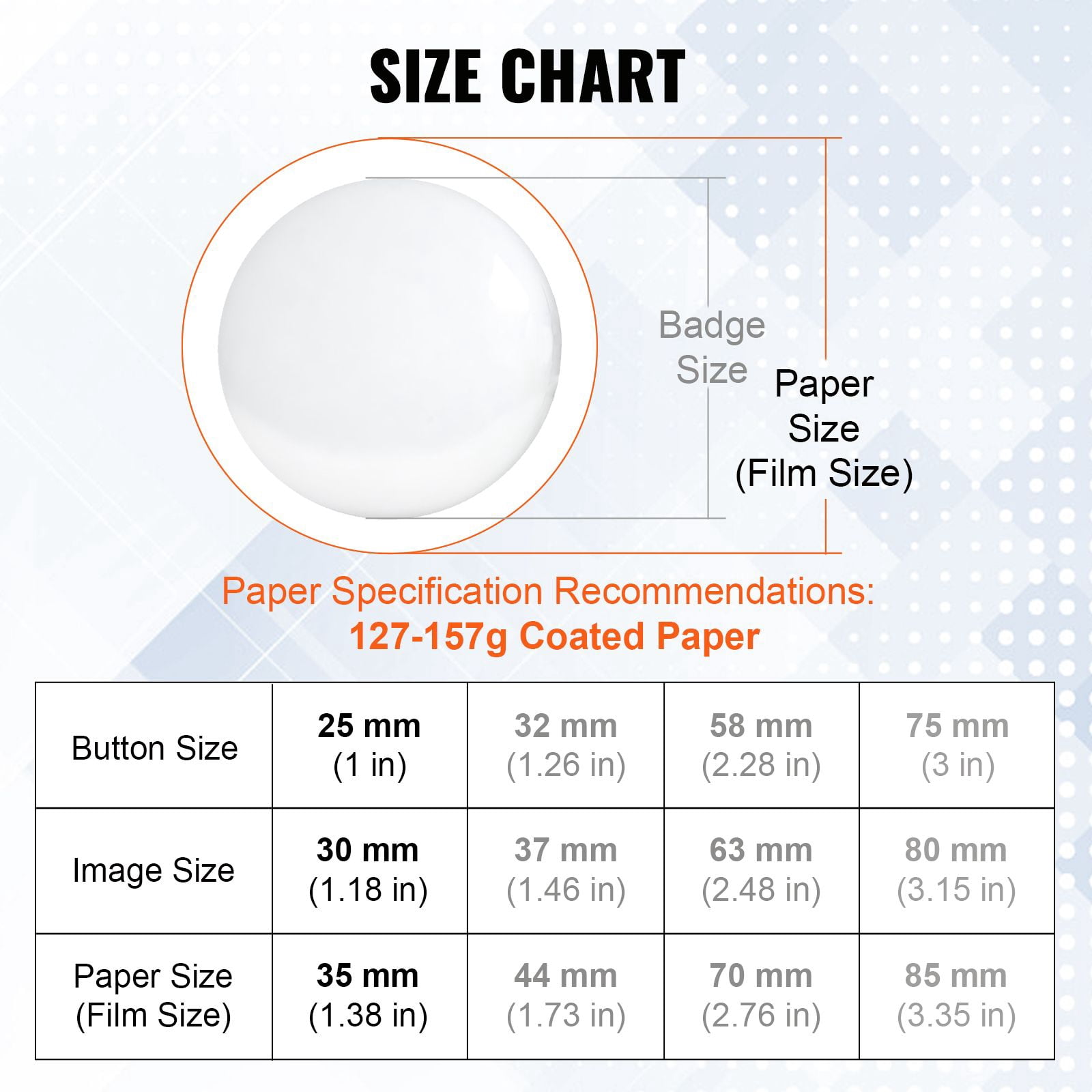 Pinback Button Parts 500 Sets, 25mm with Metal Covers and Bottom Parts, High Transparency Films, Compatible with Most 25mm Button Makers for DIY Badges