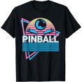 thumbnail image 1 of Pinball Retro T-Shirt men and women can wear, black, white, gifts, 1 of 4