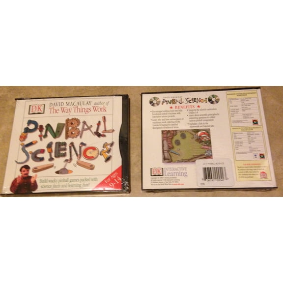 Pinball Science Design/Build Pinball Games Win/Mac PC CD NEW factory sealed